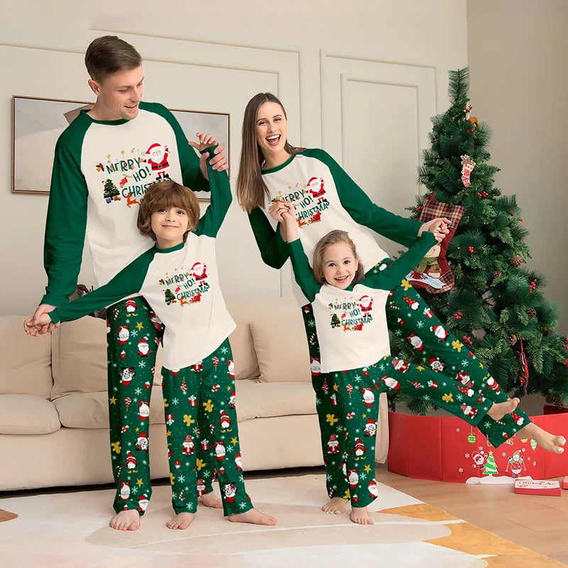 Green Santa Matching Pajamas