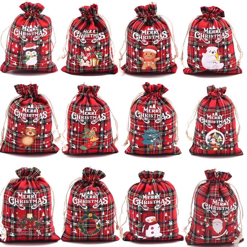 Plaid Christmas Gift Bags