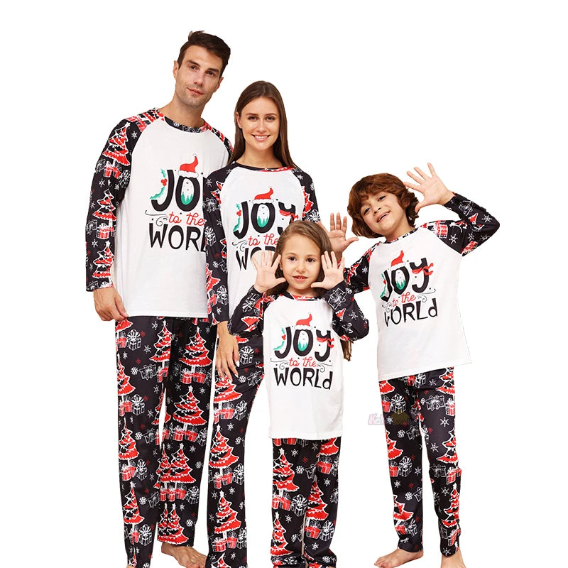 Joy Matching Family Christmas Pajamas