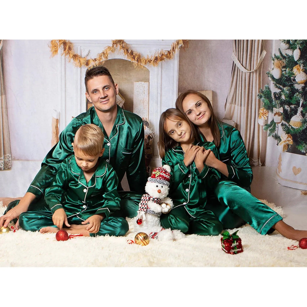 Satin Matching Christmas Pyjamas