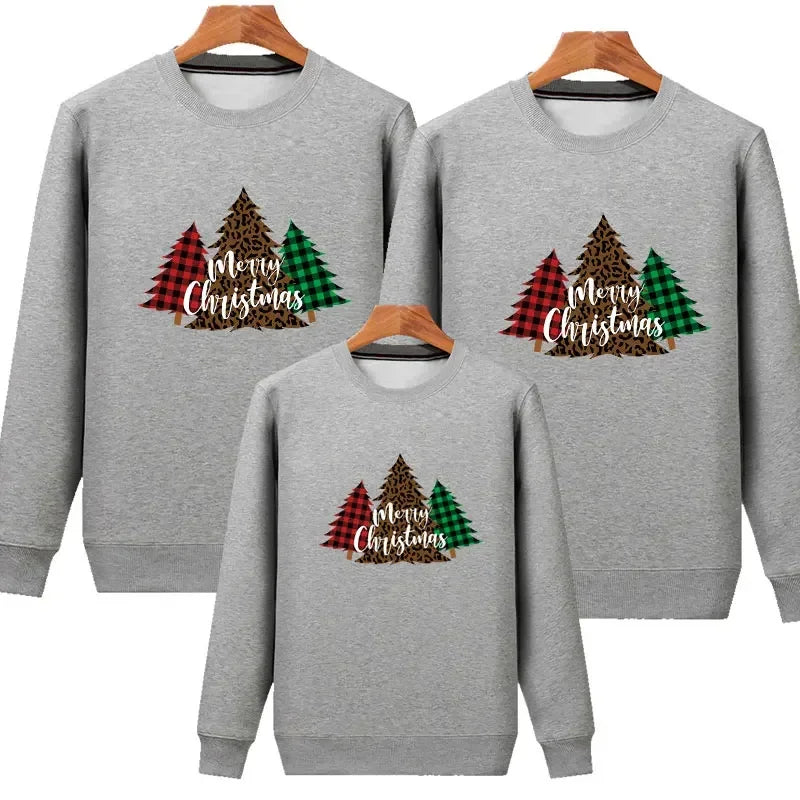 Plain Grey Christmas Tree Matching Christmas Sweater