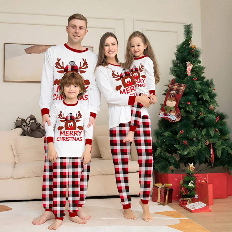 Rudolf Red Plaid Pajama Set