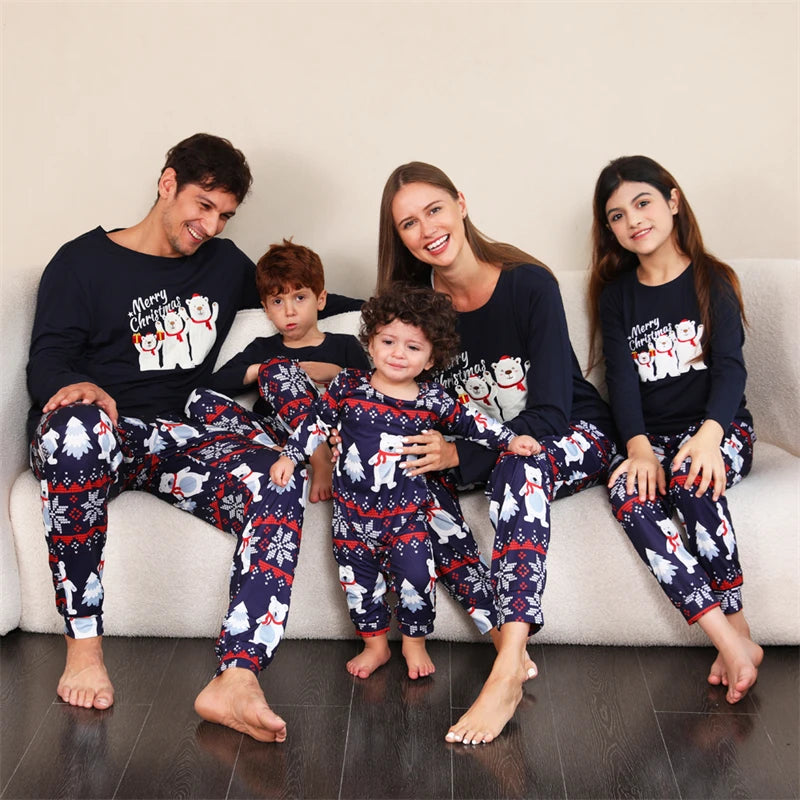 Polar Bear Christmas Family Matching Pajamas