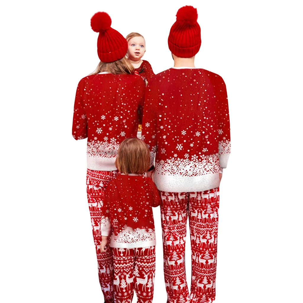 Snowmen Snowflake Matching Family Christmas Pajamas