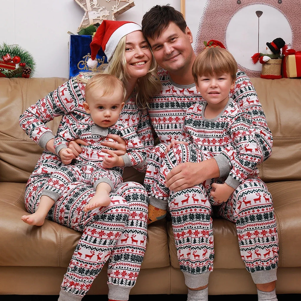 Grey Matching Family Christmas Pajamas