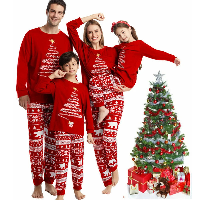 Festive Tree Matching Family Christmas Pajamas