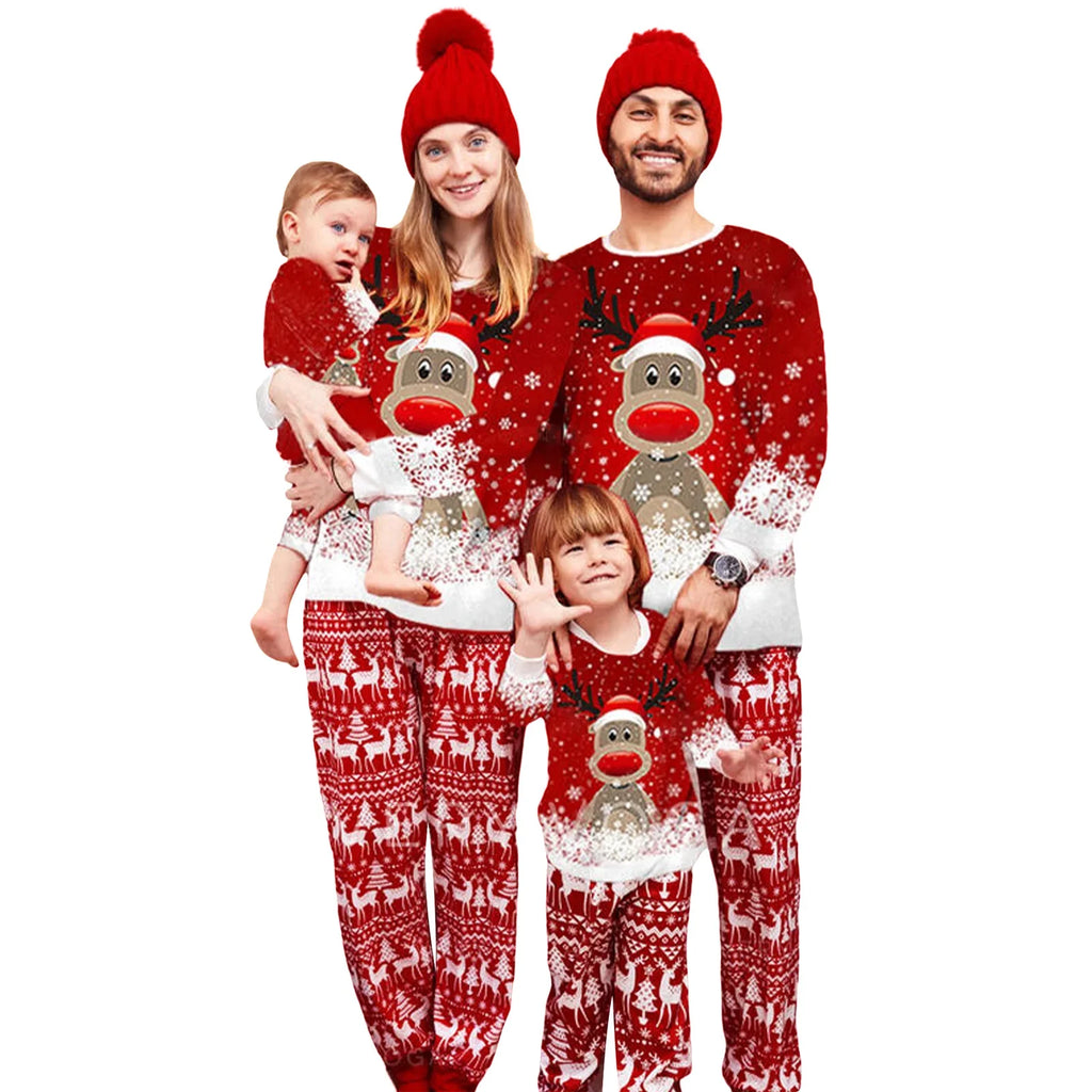 Matching Deer Christmas Pajamas – Cozy Holiday Style